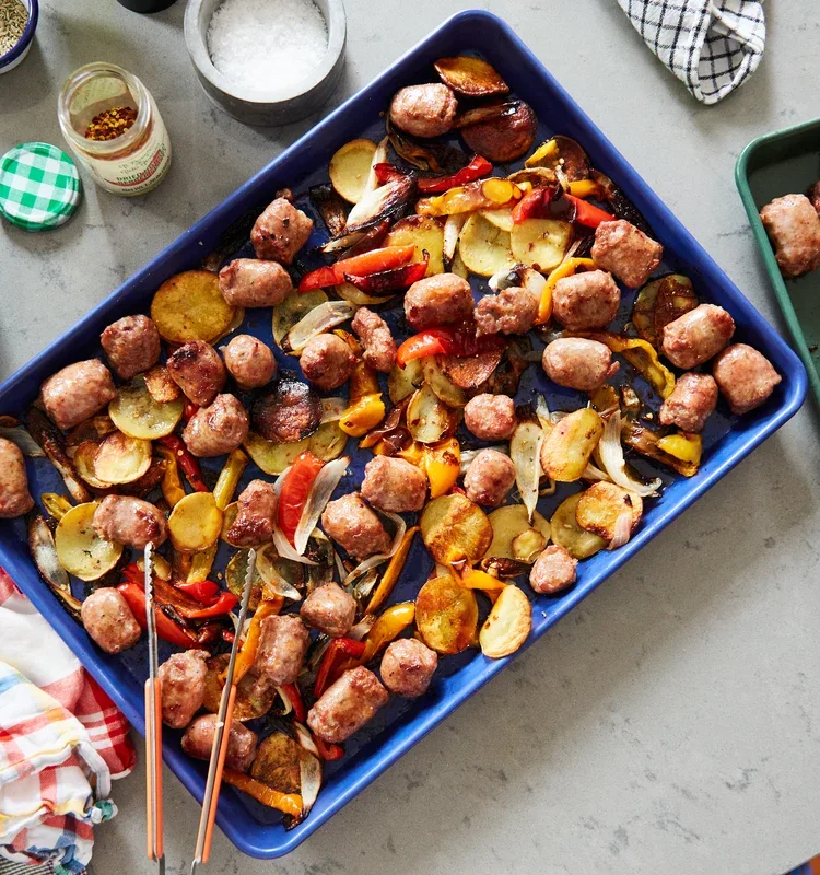 Sheet-Pan Sausage and Peppers